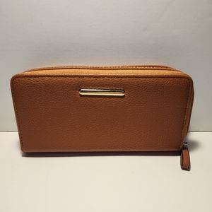 Brown Unbranded Zip Around Wallet Purse Card Holder Phone Holder Women's
